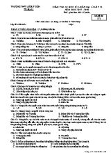 Đề kiểm tra 45 phút học kỳ I môn Địa lý Lớp 12 - Mã đề 132 - Năm học 2017-2018 - Trường THPT Lê Quý Đôn